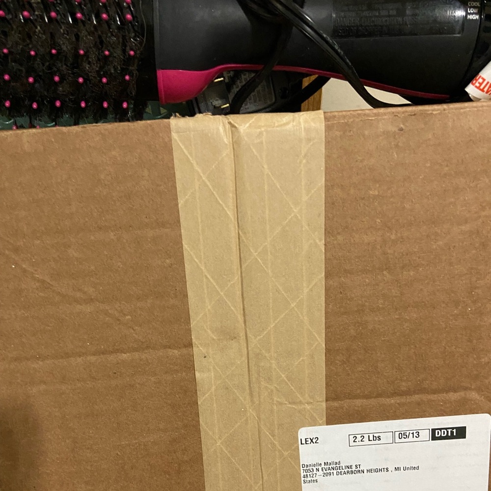 Heated Straightening Brush. Works fast and easy.